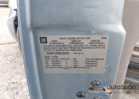 2006 Chevrolet Trailblazer Ls z USA, uszkodzony, nr VIN 1GNDS13S462338763